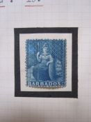 Barbados: QV 1d Blue, mint, 1861, perf.14, no watermark, SG19, cat £850