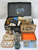 Quantity fishing items to include a Hardy 'The Prince' 5/6 metal reel, Diamond Superdeluxe 888 reel,