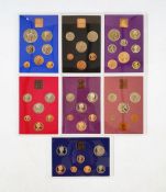 Royal Mint Proof Sets, the Coinage of Great Britain, from 1970, 1971, 1977 & 1979-1982 (7)