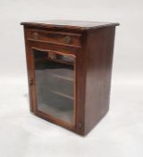 Early 20th century French-style cabinet, the serpentine front above single drawer and glazed door