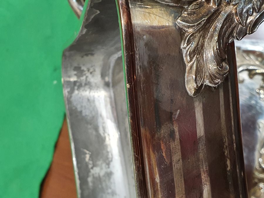 Pair of Victorian silver tureens with silver castle handles, scrolling rococo-style decorated lid - Image 22 of 32