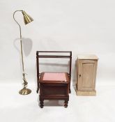 Single door pot cupboard, a commode stool, a towel airer and a light (4)