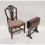 Victorian mahogany Sutherland table and a Hepplewhite-style mahogany-framed single chair with