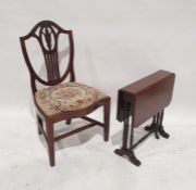 Victorian mahogany Sutherland table and a Hepplewhite-style mahogany-framed single chair with