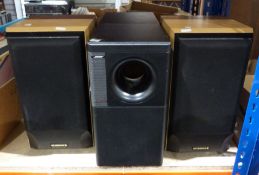 Bose Acoustimass 5 series III speaker system (SER No. 021725312600567AC) and a pair of Heybrook