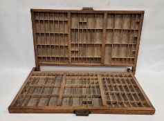 Two Hamilton wooden typeset drawers (2)