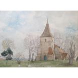 Kenneth Pengelly Watercolour  Church scene, dated '69 and signed lower left, 28cm x 38cm Kenneth