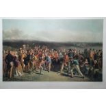 After Charles E Wagstaffe Colour engraving  "The Golfers, a grand match played over St Andrews
