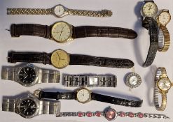 Collection of wristwatches, various, to include a Pringle gentleman's stainless steel wristwatch