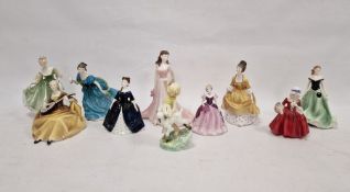 Ten figures to include Royal Worcester 'Doughty', 'April' 3416, Coalport Collingwood Collection '