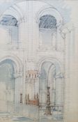 Kenneth Pengelly Watercolour  Norwich Cathedral, signed and dated '64 lower left, 38cm x 24cm