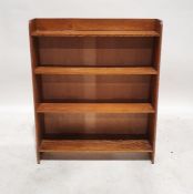 20th century oak open four-shelf bookcase, 90cm x 76cm x 15cm  Condition ReportSurface scratches,