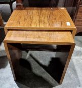 Nesting set of two walnut coffee tables
