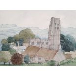 Kenneth Pengelly (20th century) Watercolour drawing Batcombe, Somerset, signed and dated lower