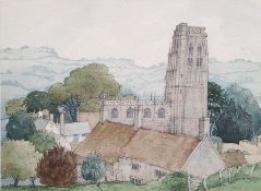 Kenneth Pengelly (20th century) Watercolour drawing Batcombe, Somerset, signed and dated lower
