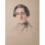 James R Swinton (1816-1888) Pastel drawing Head and shoulders portrait of a lady, 57cm x 44cm (