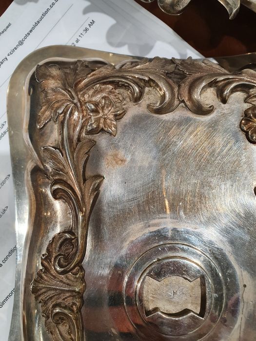 Pair of Victorian silver tureens with silver castle handles, scrolling rococo-style decorated lid - Image 7 of 32