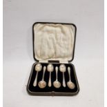 Set of six Edward VII silver-cased teaspoons, Sheffield 1907, James Deakin & Sons