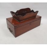 19th century mahogany writing slope and a trug (2)