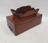 19th century mahogany writing slope and a trug (2)