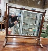 Late 19th/early 20th century mahogany rectangular dressing table swing mirror