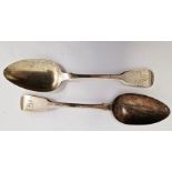 Pair of Georgian silver serving spoons, London 1895, John William Blake, 4.5ozt (2)