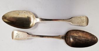 Pair of Georgian silver serving spoons, London 1895, John William Blake, 4.5ozt (2)