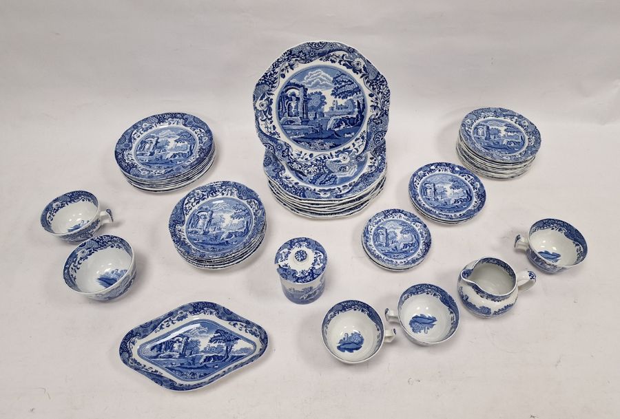 Various Copeland Spode 'Italian' pattern plates, cups, saucers, preserve pot and other matching - Image 2 of 6