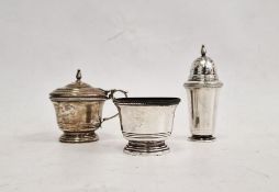 Three-piece silver cruet set, Birmingham, 3.3 ozt ****(not 4.5 ozt)****