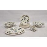 Mid-century Ringwood Ware Wood & Sons Calypso part dinner service to include three oval meat plates,