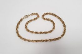 9ct yellow gold necklace, 28.7g