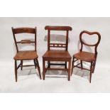Elm-seated Oxford bar-back type chair and various further country-type chairs (9)
