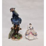 Royal Doulton china figure 'Christine' HN2792 and continental pottery large model of exotic pheasant