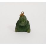 Carved jade Buddha pendant