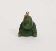 Carved jade Buddha pendant