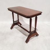 Edwardian mahogany occasional table, the rectangular top with moulded edge and canted corners, on