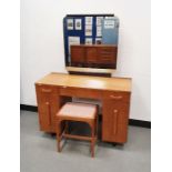 Modern oak dressing table with a stool 148cm x 108cm x 46cm