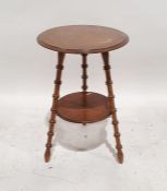 20th century two-tier occasional tripod table, 62cm x 39cm diameter