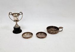 Antique French silver-coloured metal tastevin of typical form with gadrooned sides, circa 1830 and