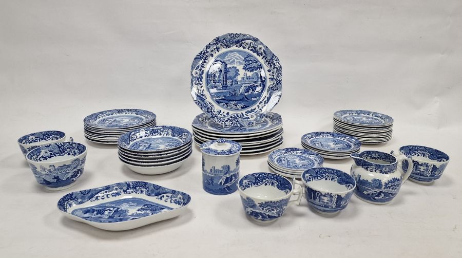 Various Copeland Spode 'Italian' pattern plates, cups, saucers, preserve pot and other matching