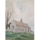 Kenneth Pengelly  Watercolour drawing Saint Oswold's, Widford, Burford, Oxon, signed, 37.5cm x 28cm,