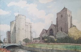 Kenneth Pengelly Watercolour drawings Westgate Canterbury, signed 'Kenneth Pengelly V.81' lower