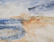 Willis (20th century school) Watercolour and acryllic on paper "St Bee's Head, Cumbria", abstract