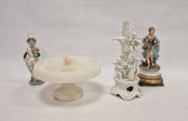 Lladro figure of Spanish girl holding bunch of flowers, continental figure of girl with flowers on