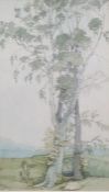 Kenneth Pengelly Watercolour drawing Trees in landscape, signed and dated 84 lower left, framed