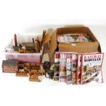 Large quantity of assorted model railway and train magazines and a box containing various model