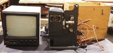 Vintage Kodak 'Kodascope 8' model 30 reel-to-reel projector, a vintage Bell & Howell 356 auto-load