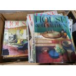 Large quantity of the House and Garden magazine 1964, 65, 66, etc (1 box)
