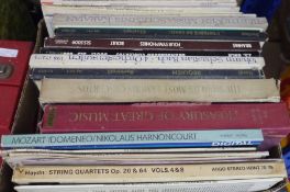 Collection of LPs, mainly classical, to include Haydn, Mozart, Britten, Beethoven, etc (4 boxes)