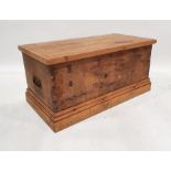 Pine chest with candle box